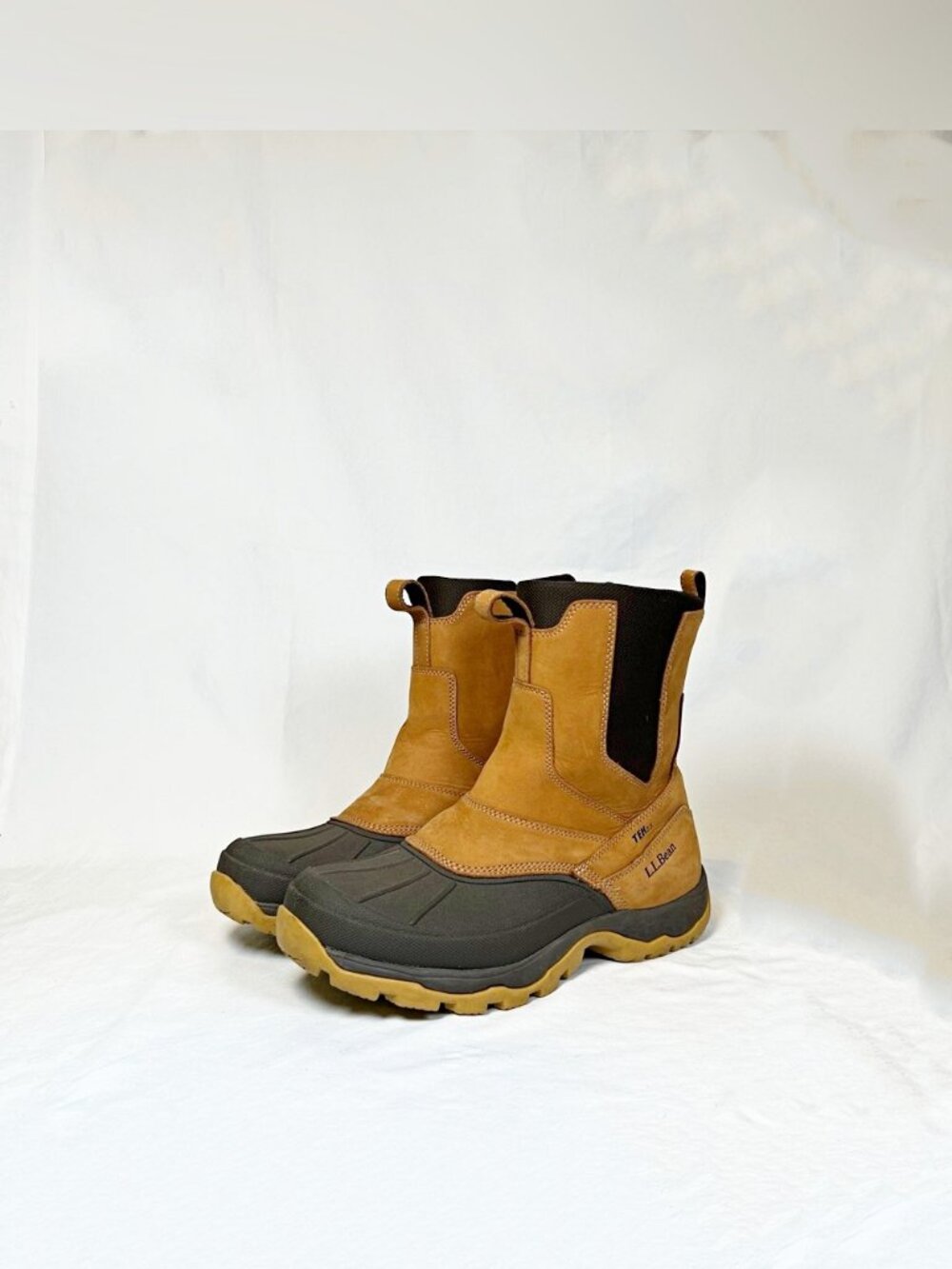LL Bean Storm Chaser 5 Mens Brown Leather Tek 2.5 Waterproof Winter Boots~10~